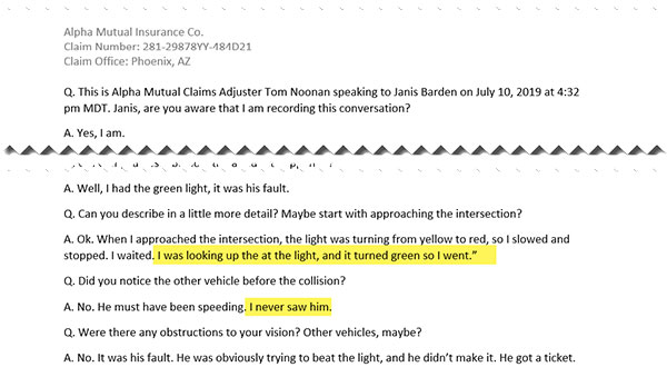 Screenshot of highlighted content